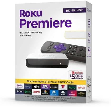 Imagen 1 del producto “Roku Premiere Streaming 3920RW incluye cable HDMI de alta velocidad. - ”