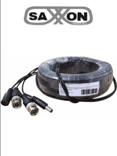 Imagen 1 del producto “SAXXON WB0120C - Cable de 20 Metros Armado para Video y Energia/ Para Camaras Hasta 8 Megapixeles/ con Conectores BNC y de Energía/ Uso Interior/ Cable de - ”