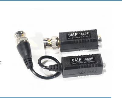 Imagen 1 del producto “SAXXON VB-03 Par de transceptores pasivos (Video Baluns) soporta 8MP 4k a 150m - 4MP a 200m, 1080p a 250m, 720p a 300m en CVI. 2 terminales Push ”