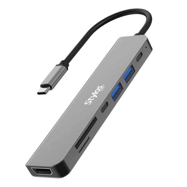 Imagen 1 del producto “Hub 7 en 1 Stylos USB C Gris - ”
