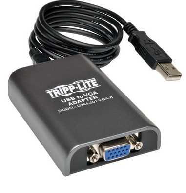 Imagen 1 del producto “Adaptador USB 2.0 a tarjeta VGA TRIPP-LITE U244-001-VGA - USB, Negro ”