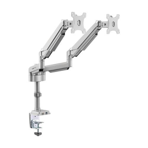 Imagen 1 del producto “Tripp Lite series Soporte de Brazo de Gas para Dos Pantallas para Monitores de 17 a 32 pulgadas - Abrazadera u Orificio Pasacables - USB, Puertos de Audio ”