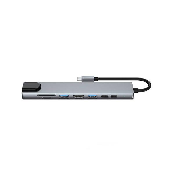 Imagen 1 del producto “DockStation  HUB DBUGG  8 EN 1 UB GR UB81 Hub 8 en 1 UB81 Urban Balance. Con cables USB 3.0 o 2.0 - HDMI y USB Tipo C. Entrada para tarjeta SD ”