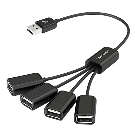 Imagen 1 del producto “Hub USB VORAGO HU-101 - USB 2.0, Negro, 4 puertos ”