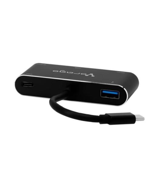 Imagen 1 del producto “Convertidor Vorago 5 en 1 ADP-350 Usb tipo C a HDMI - VGA, Usb 3.0, Jack 3.5MM, PD ”