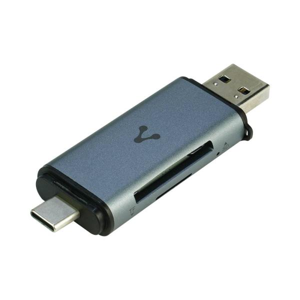 Imagen 1 del producto “LECTOR DE MEMORIAS VORAGO CR-350 SD/MICRO SD USB 3.0 y TIPO C OTG - ”