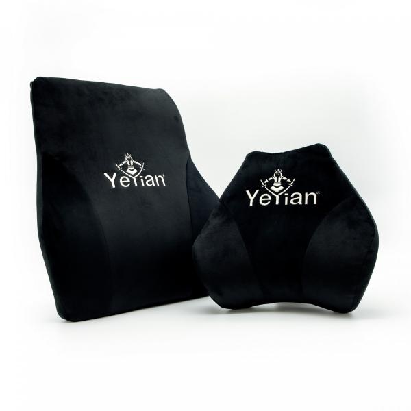 Imagen 1 del producto “KIT DE ALMOHADA YEYIAN - COJINES MEMORY FOAM CERVICAL Y LUMBAR DE TERCIOPELO,  MOD. YKA-1090 ”