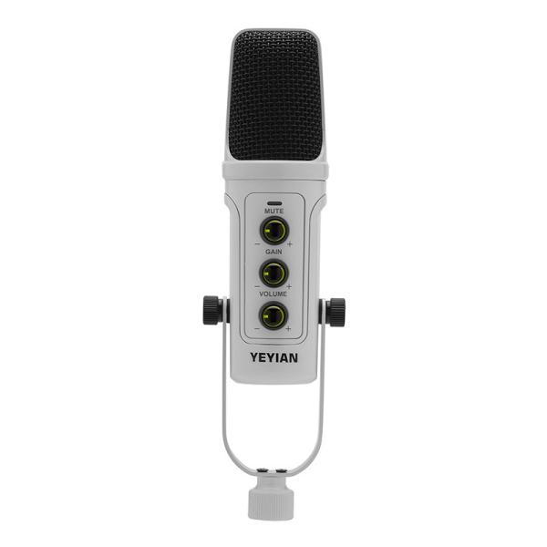 Imagen 1 del producto “YEYIAN MICROFONO CONDENSADOR KIT STREAMING AGILE NL - BCO, BRAZO TIJERA, SOPORTE  U, MONT ANTICHOQUE, FILTRO, MONTAJE EN MESA, USB B-USB A  YSA-UCHQ-02 ”