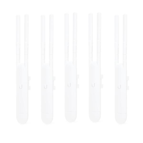 Imagen 1 del producto “Paquete de 5 Access Point UBIQUITI UAP-AC-M-5 - 867 Mbit/s, 1, 4 dBi, Fast Ethernet, WLAN 802.11b/g/n, dual-polarized directional MIMO ”