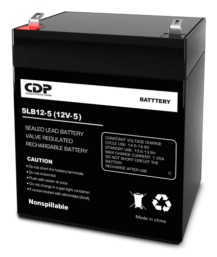 Imagen 1 del producto “Batería modelo SLB-12/5 de 12 volt 5 amperes sellada libre de mantenimiento (no derramable) - ”
