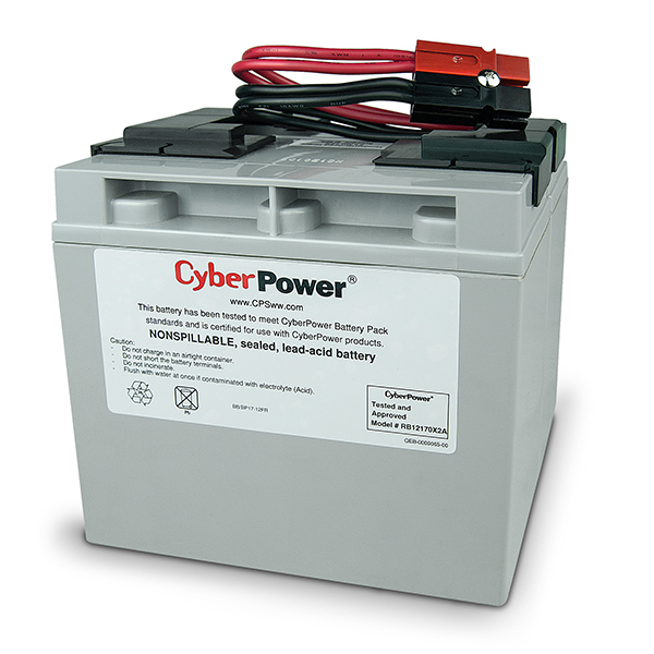 Imagen 1 del producto “Paquete de Baterías CyberPower RB12170x2a - Gris, 17 Ah ”