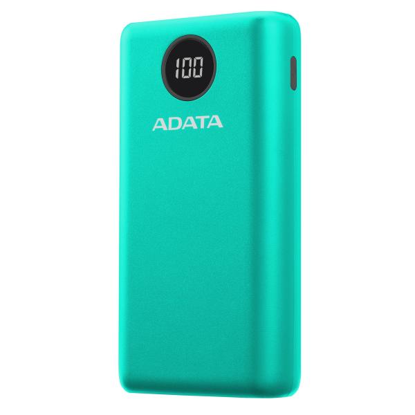 Imagen 1 del producto “PowerBank ADATA P20000QCD - 20, 000 mAh. Compatible con Qualcomm QC 3.0 y USB Power Delivery 3.0. indicador digital de carga y 2 puertos USB-A y 1 USB-C ”