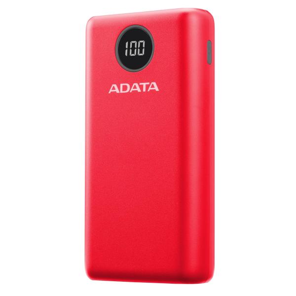 Imagen 1 del producto “PowerBank ADATA P20000QCD - 20, 000 mAh. Compatible con Qualcomm QC 3.0 y USB Power Delivery 3.0. indicador digital de carga y 2 puertos USB-A y 1 USB-C ”