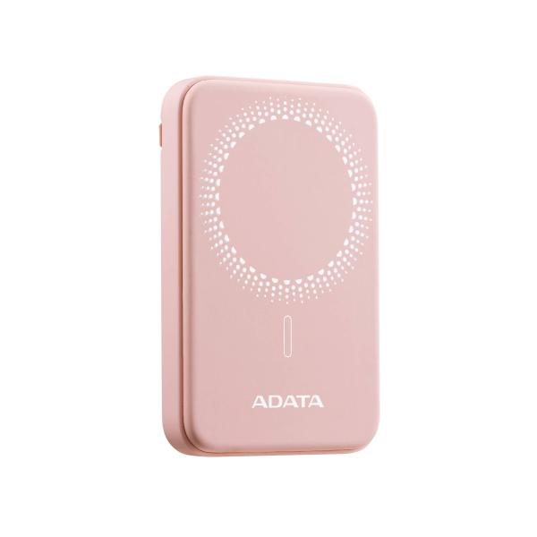 Imagen 1 del producto “Powerbank inalambrico ADATA R050 - 5, 000mAh, Carga rápida QC/PD de 20 W. MAGNETICO. Color ROSA, PR050-11PK ”