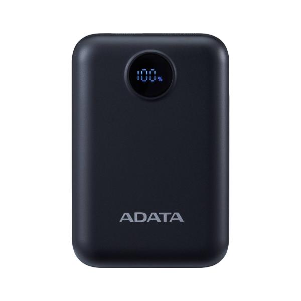 Imagen 1 del producto “PowerBank ADATA C100 de 10 - 000 mAh. Carga simultánea de 2 dispositivos. Con indicador LED de carga. Color NEGRO. PC10022-12BK ”