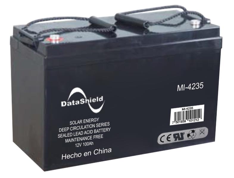 Imagen 1 del producto “Batería  DATASHIELD MI-4235 - 100 Ah, Sistemas solares y/o inversores cargadores solares, 12 V, Negro ”