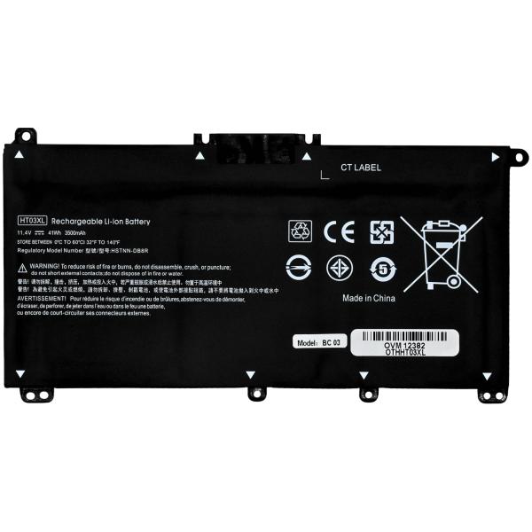 Imagen 1 del producto “Bateria para Laptop OTHHT03XL OVALTECH Polimero 11.55V 41.9Wh/3630mAh para HP 14-CE 14-CF 14-cm 14-CK 14-DF 14-MA 15-DA 15-CS 15-DB HP 240 245 250 - ”