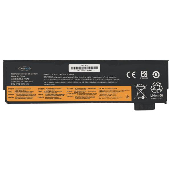 Imagen 1 del producto “OTIT470 Bateria 11.4V / 2200mah para Lenovo ThinkPad A475 A485 T470 T570 T480 T580 P51S P52S TP25 Series 01AV422 01AV423 - ”