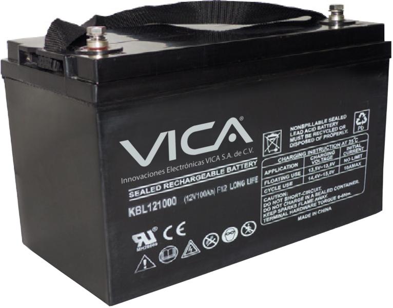 Imagen 1 del producto “Batería de Reemplazo VICA 12V/100A - Tipo de acumulador: Plomo/Paquete sellado libre de mantenimiento - Tiempo de vida útil 5 años aprox - ”