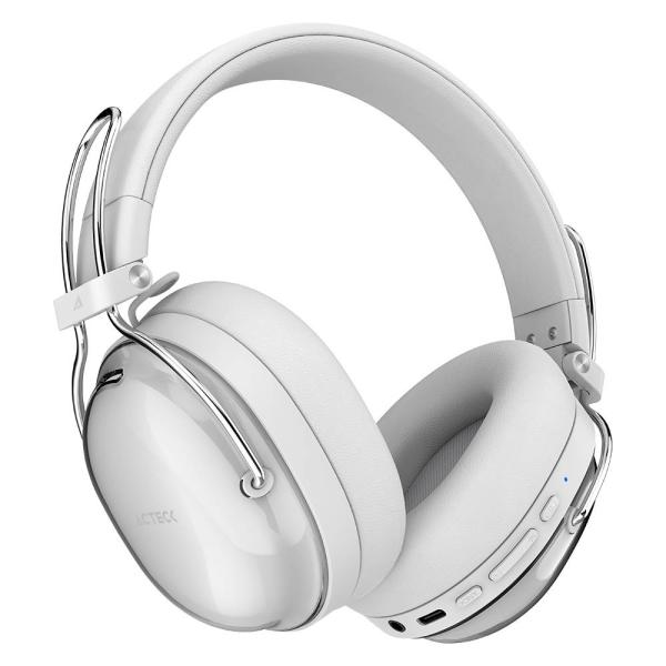 Imagen 1 del producto “Audífonos Inalámbricos Bluetooth Luxe Pure HP730 Acteck Elite Series Cancelación de ruido activo  hibrido - Color Blanco. AC-940887 ”