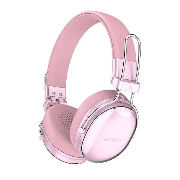 Imagen 1 del producto “Audífonos Inalámbricos Bluetooth Luxe Chic HP710 Acteck Elite Series Duración de batería hasta 30h - Color Rosa. AC-940900 ”