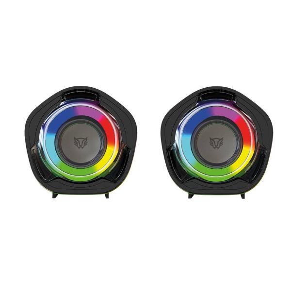 Imagen 1 del producto “Bocinas 2.0 Gamer Glimm Penta BG545 Balam Rush Conexión Bluetooth 5.0/USB - Iluminación RGB 10 modos, 6w RMS. Sonido estéreo ”