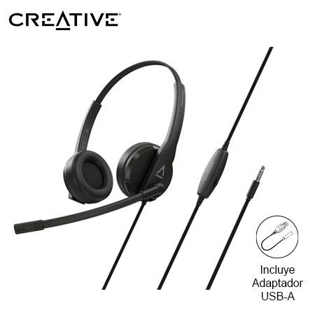 Imagen 1 del producto “Audifonos con micrófono Creative HS-230 negro  - HS-230 BK - ”