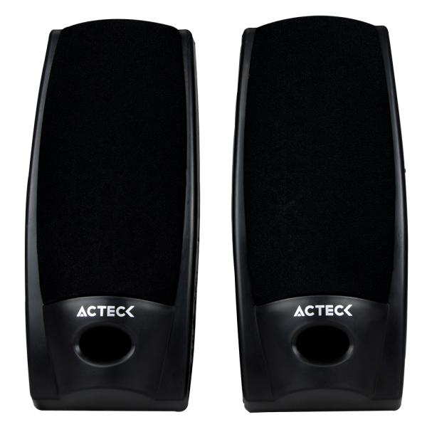Imagen 1 del producto “Bocinas Estéreo 2.0 ACTECK Auxiliar 3.5 MM 1.2 M Negro AX-2500 - ”