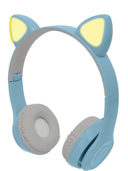 Imagen 1 del producto “Audífonos Bluetooth Inalámbricos para Niños Luz LED Catto Azul | PERFECT CHOICE - ”