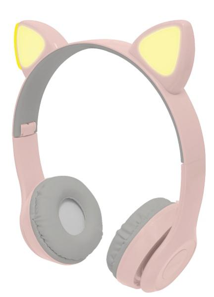 Imagen 1 del producto “Audífonos Bluetooth Inalámbricos para Niños Luz LED Catto Rosa | PERFECT CHOICE - ”