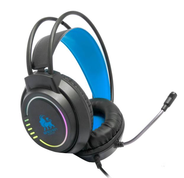 Imagen 1 del producto “AUDIFONOS HEADSET GAMING OVER-EAR NBHG KIMERA RGB ALAMBRICO 3.5MM USB PC CONSOLAS CELULAR MICROFONO FLEXIBLE INC ADAPTADOR AZUL - ”