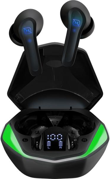 Imagen 1 del producto “AUDIFONOS IN-EAR BLUETOOTH 5.1 TRUE WIRELESS GAMING SUPERBASS LUZ RGB 30MAH CAJA DE CARGA 200MAH MINIMA LATENCIA DISPLAY INFORMATIVO NEGRO - ”