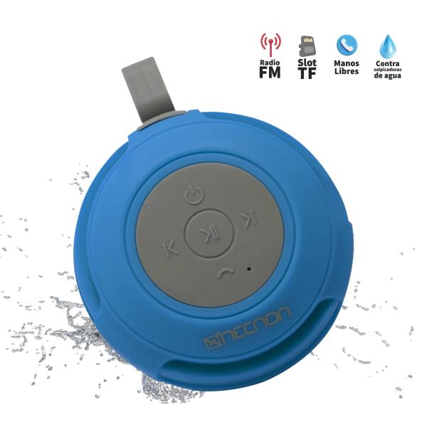Imagen 1 del producto “Bocina Inalambrica NECNON Modelo NB-04W PRO contra salpicaduras - azul ”