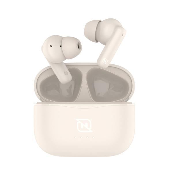 Imagen 1 del producto “AUDIFONOS IN-EAR NTWS-103 BLUETOOTH 5.3 TWS SUPER BASS MANOS LIBRES HASTA 5 HRS DE DURACIÓN - 4 INDICADORES DE CARGA EN DOCK, BEIGE ”