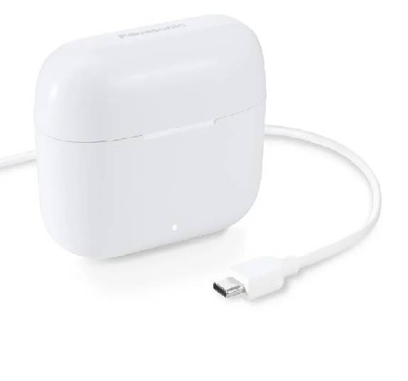Imagen 1 del producto “PANASONIC audifonos Bluetooth IN-EAR - 26 horas de uso continuo con estuche, tactil, bajo XBS, Blanco ”