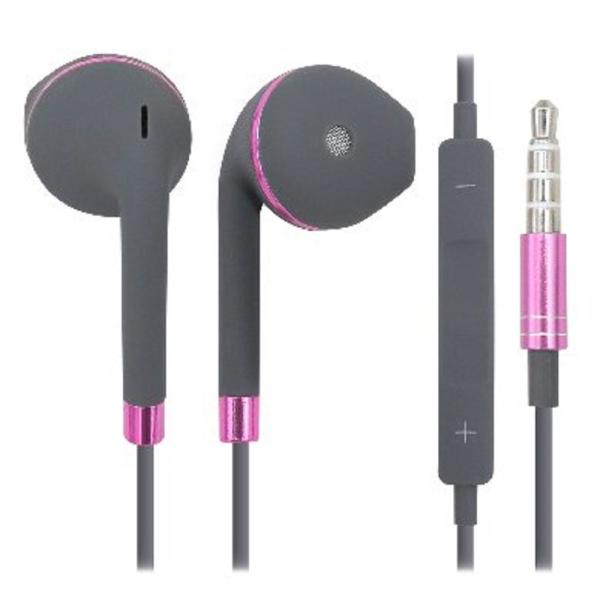 Imagen 1 del producto “Audífono aislador de ruido para IPhone BROBOTIX 764649 - Gris/Rosa, Alámbrico, 3.5 mm, 115 cm ”