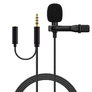 Imagen 1 del producto “Micrófono de Solapa BROBOTIX 263328 - 20 Hz – 16 KHz, 1.5 m, Negro ”