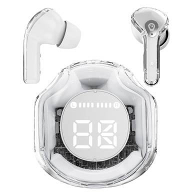 Imagen 1 del producto “AUDIFONO BLUETOOTH TWS V5.3 - MODELO MOON, EARBUDS, IN-EAR, LED DIGITAL, CONTROL TÁCTIL, UNIVERSAL, BLANCO, 6005842 ”
