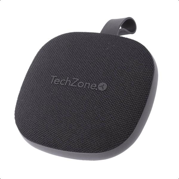 Imagen 1 del producto “Bocina Bluetooth Portátil TECHZONE TZSP01 TWS - Negro, Alcance 10mts, Resistente al agua IPX7, Duración en uso 7hrs. ”