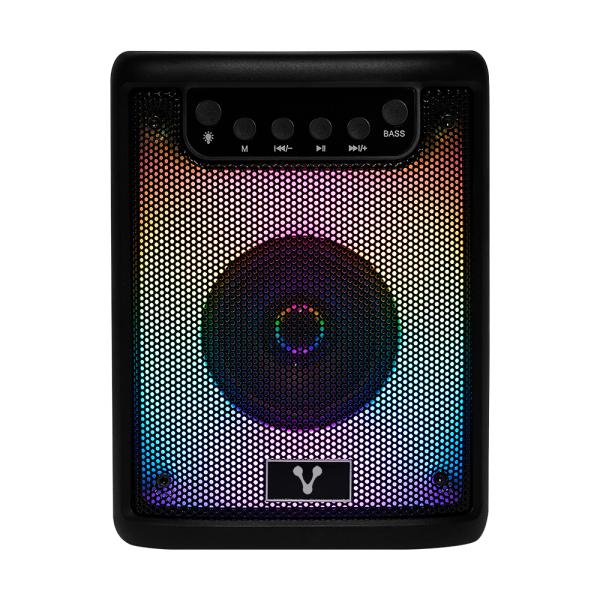 Imagen 1 del producto “MINI BAFLE VORAGO KSP-180 NEGRO 3 PULGADAS 10WATTS RMS / RECARGABLE / TWS BT 4HRS CARGA USB TIPO C - ”
