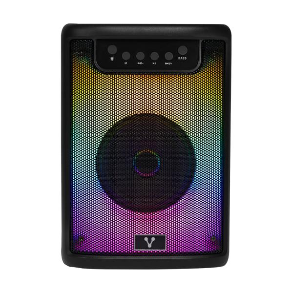 Imagen 1 del producto “MINI BAFLE VORAGO KSP-205 NEGRO 4 PULGADAS 10WATTS RMS / RECARGABLE / TWS BT 4HRS CARGA USB TIPO C - ”
