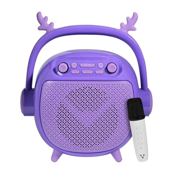 Imagen 1 del producto “BOCINA VORAGO BSP-205 BLUETOOTH / MSD / USB / 3.5MM MICRÓFONO CON MODOS DE VOZ COLOR PURPURA - ”