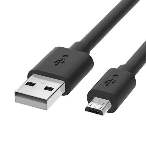Imagen 1 del producto “Cable USB A a MICRO USB V8 - color negro. 1 metro de largo. Alta resistencia de materiales y carga rápida DB-G-USBMN ”