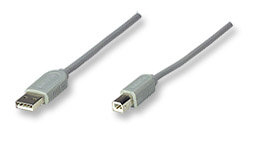 Imagen 1 del producto “317863 Cable USB para Impresora USB-A macho a USB-B Macho de 3mts Color Gris. Soporta velocidades de hasta 12 Mbps - ”