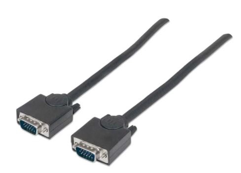 Imagen 1 del producto “311731 Cable SVGA HD15 macho a HD15 macho - de 1.8m Color Negro, Completamente blindado para reducir la interferencia EMI. ”