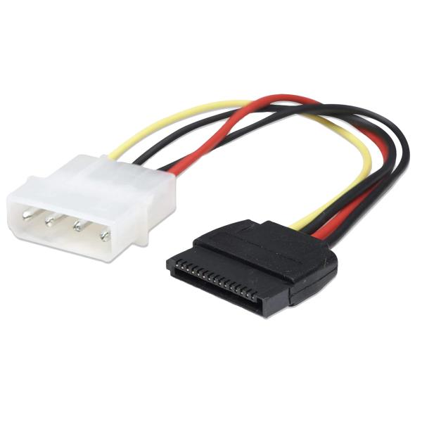 Imagen 1 del producto “342766 Cable de Energía SATA - Convierte una conexiónde alimentación Mólex de 4 pines a una de 15 pines SATA. ”