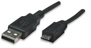 Imagen 1 del producto “307178 Cable USB A a Micro-B de Alta Velocidad - 1.8m color negro. ”