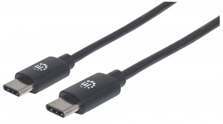 Imagen 1 del producto “Cable USB C MANHATTAN 354882 - USB C, USB C, Macho/Macho, 3 m, Negro ”