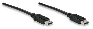 Imagen 1 del producto “Cable Displayport MANHATTAN 307093 - 3 m, DisplayPort, DisplayPort, Negro ”