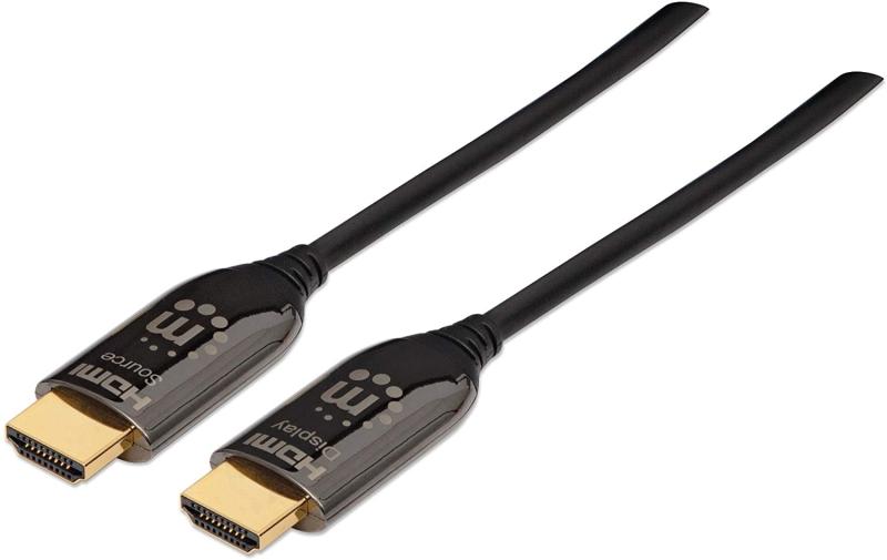 Imagen 1 del producto “Cable HDMI Fibra Óptica 4K@60Hz MANHATTAN 355445 - 50 m, Macho, Negro ”